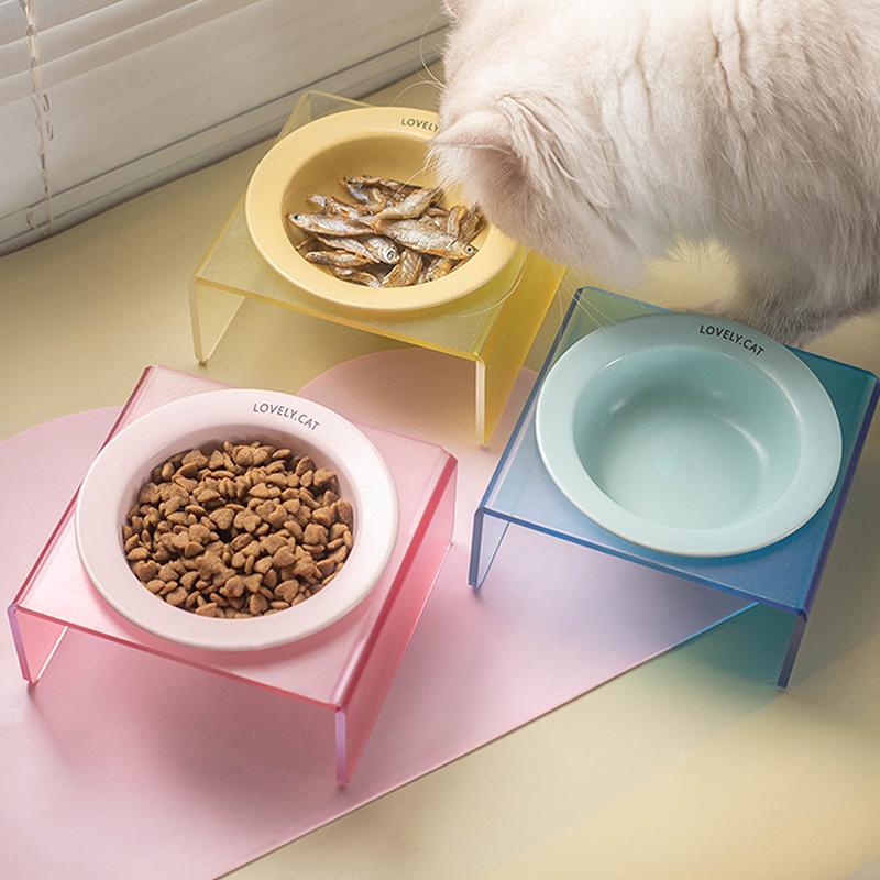 Ceramic Pet Cat Bowl Pet Drinking Water Feeding Bowl Ceramics Cat Food Dog Food Utensils Cat Dog Pet Supplies Accessories