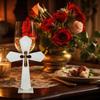 10PCS Wooden Crosses Standing Candlestick Projection Jesus Crucifix Christian Baptism Table Centerpieces First Communion Decor