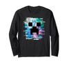 Minecraft Glitched Out Creeper Big Face Logo Long Sleeve T-Shirt