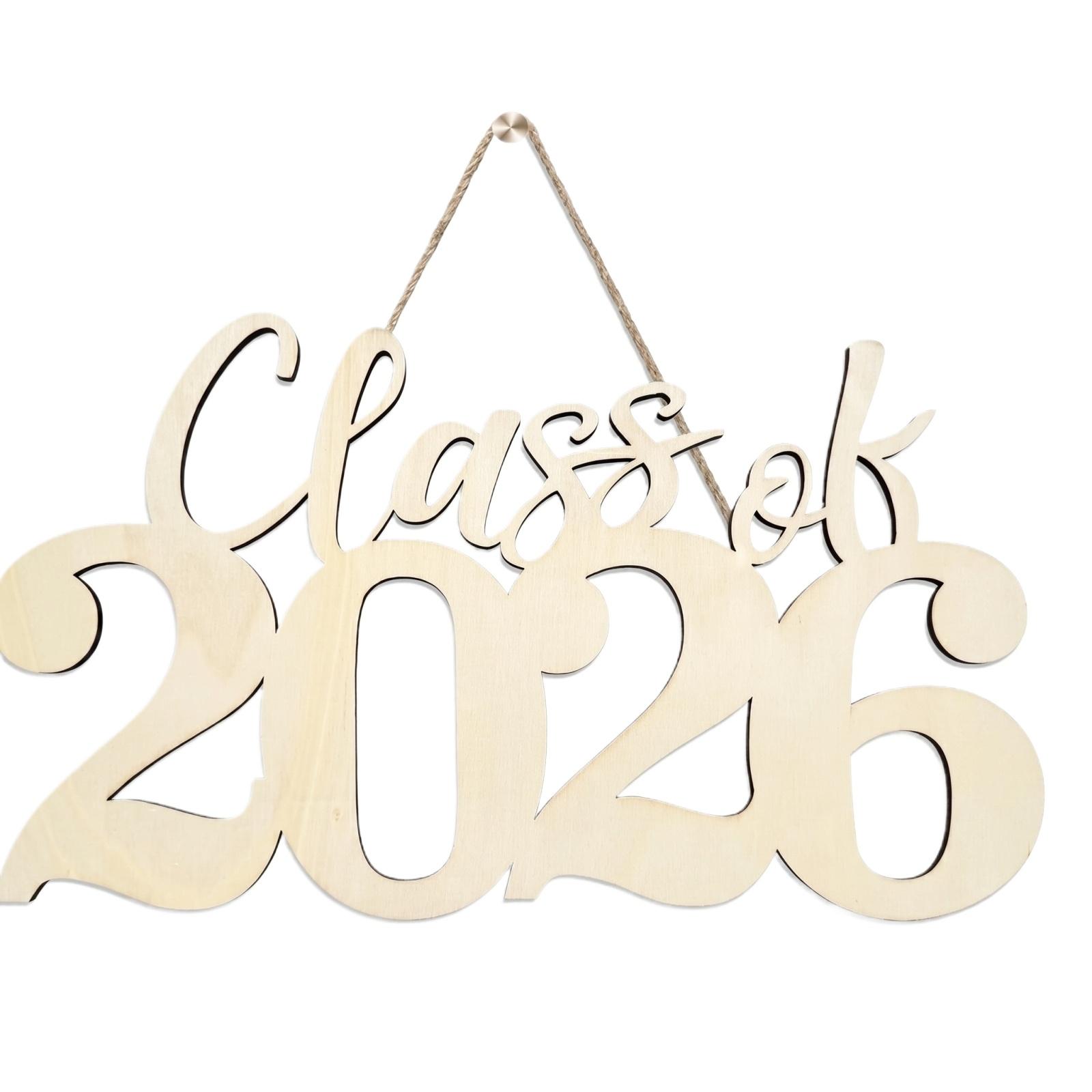 

2026 New Wooden Graduation Signs, Graduation Photo Booth Props, And Party Decorations One Size бежевий