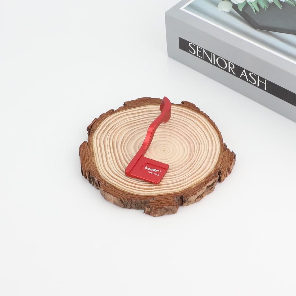 Haoge Thumb Up Rest Metal Hot Shoe Hand Grip for Fujifilm Fuji Red THB-XT5R X-T5 Camera,