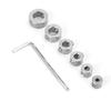 6 PCS 304 Stainless Steel Drill Stop Collar Set Dowel Shaft Chuck Positioner  For Drill Bits