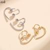 Effie Queen 100% 925 Sterling Silver 14k Gold Twist Style Dangle Earrings Geometric Drop Earrings Fine Jewelry for Women APE148