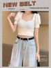 Korean Style Women's Genuine Leather Thin Waist Belt - Retro Pin Buckle, Versatile and Stylish