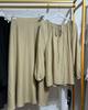 Women's 2025 Spring Muslim Style Puff Sleeve Top & Swing Skirt Set