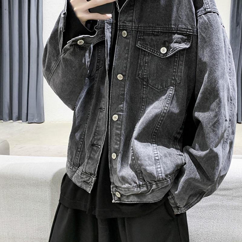 Vintage Denim Jacket Coat Streetwear 