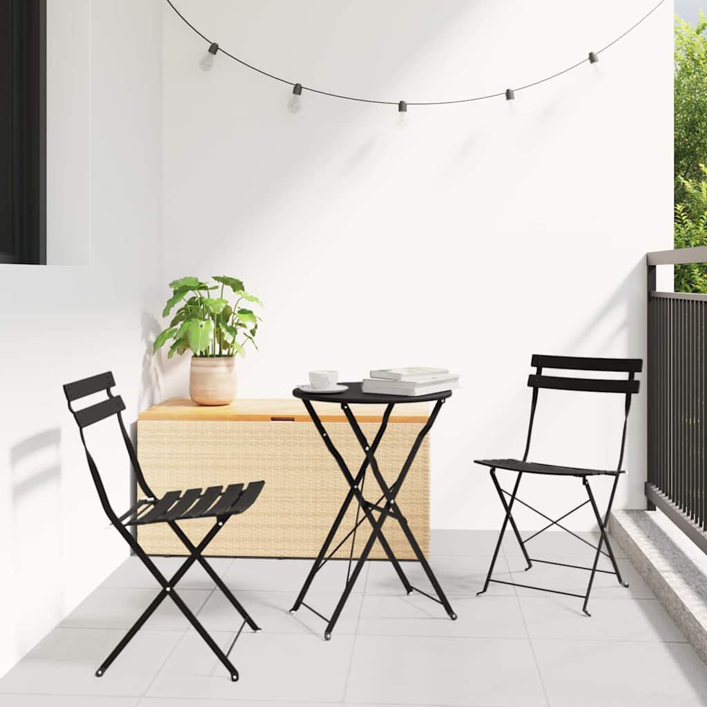 Klapp Bistro Set 3 Pcs Anthracite Steel