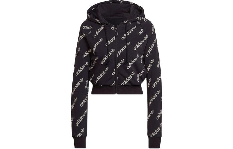 

Adidas Originals Sweatshirts Women s Black Hooded Moderate Regular HM4889 36