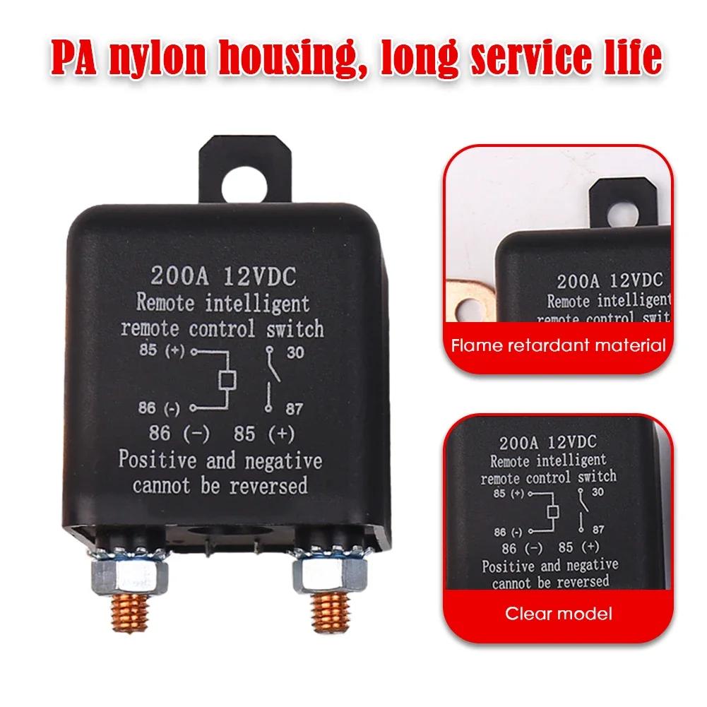 Battery Switch Relay 12V Remote Control Battery Disconnect Cut Off Isolator Switch Anti-Theft with Dual Remote Control Switch