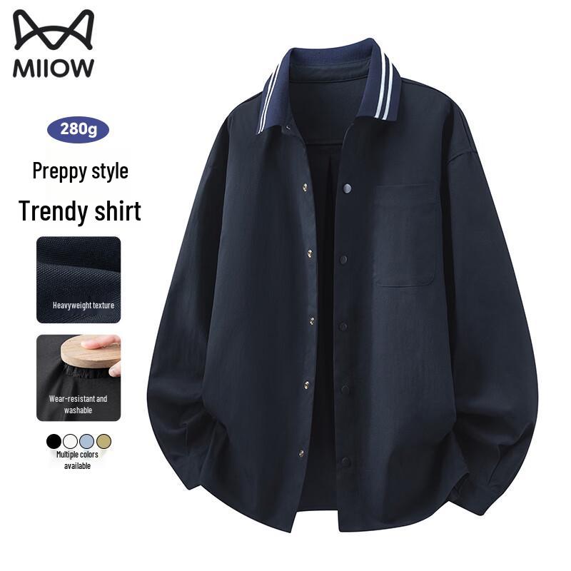 

Maoren Men s Casual Color Block Long-Sleeve Shirt 3XL