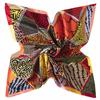 130Cm Silk Scarf Women Geometric Diamond Print Stoles Square Scarves Wraps Large Bandana Kerchief Hijabs Female Silk Foulards