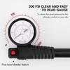 300PSI Stoßdämpferpumpe Hochdruck-Luftpumpe Presta Schrader Ventil Mountain Road Bike Pumpe mit Manometer