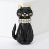 Enamel Cat Pin for Women Unisex Rhinestone Cats Brooch Kitten Lapel Pins Banquet Party Backpack Gifts Jewelry Accessories