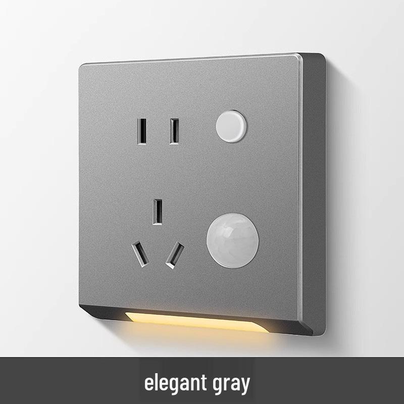 LED Night Light with Motion Sensor, Recessed Floor Lamp & Socket for Staircase, Corridor, Bedside