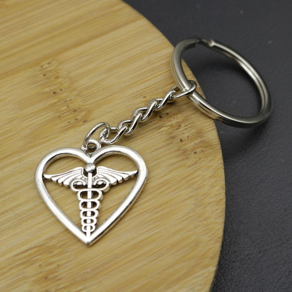 Popular Jewelry Simple Medical Scepter Love Key Chain Pendant