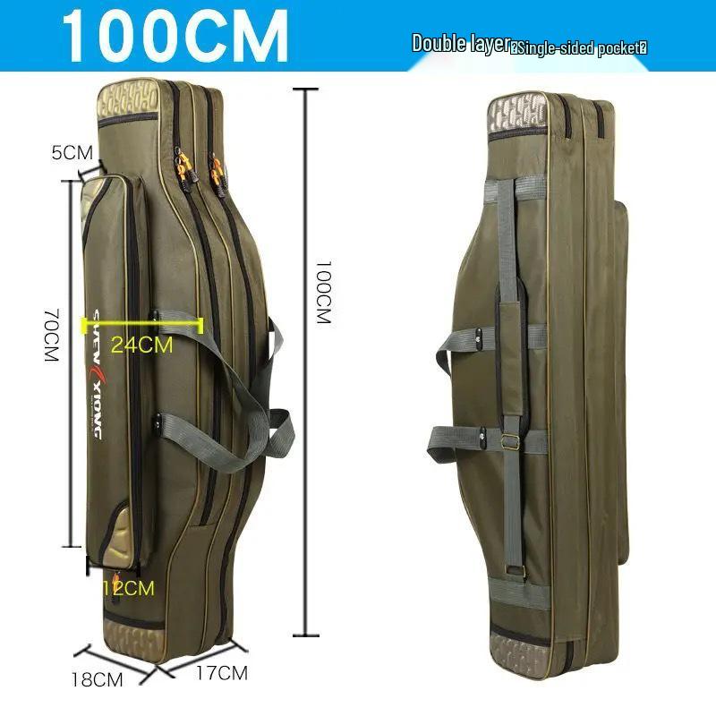 Large Wear-Resistant Fishing Bag, Two or Three Layers, 80-130 cm, Free Shipping