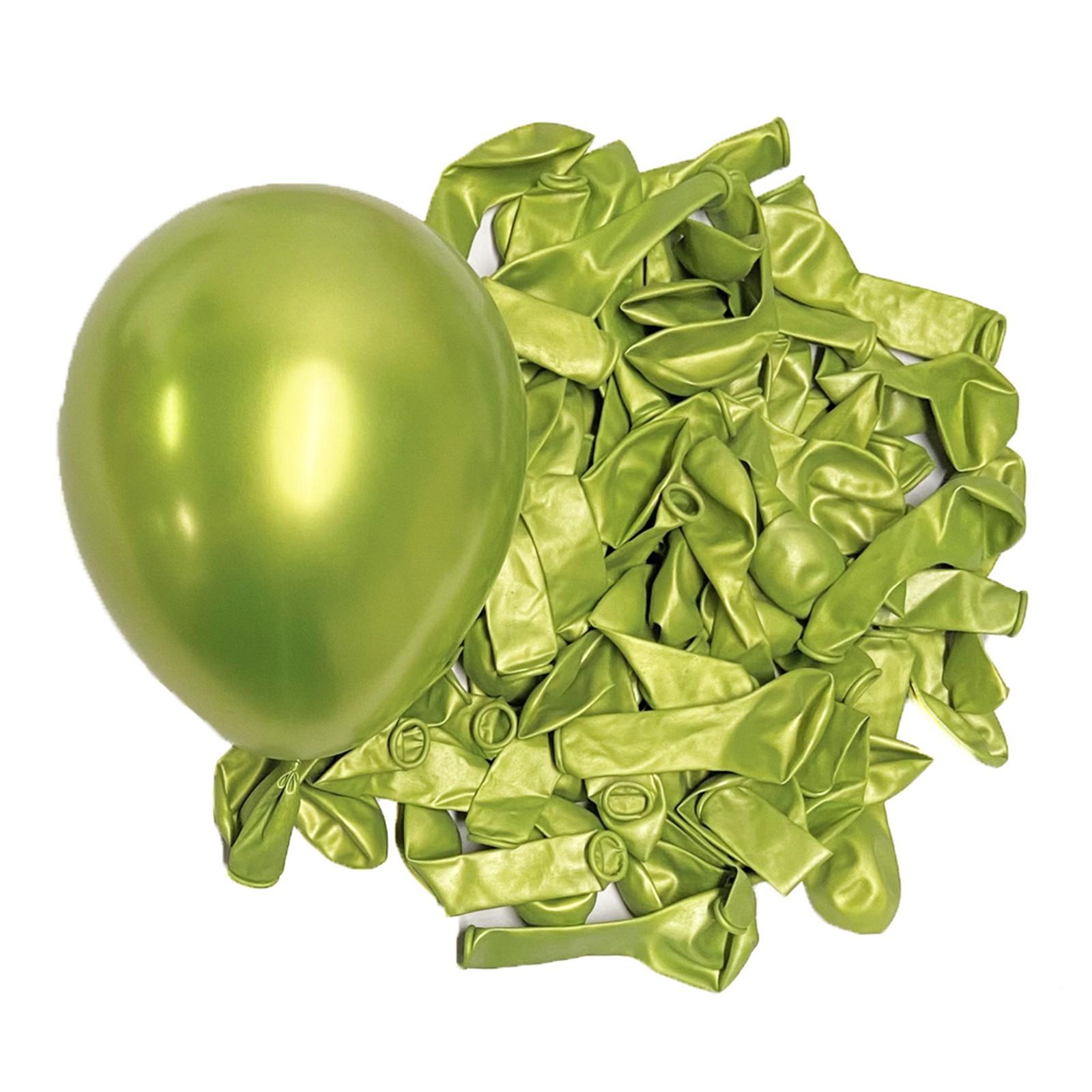 

50 шт. металлических шаров розового золота, хромированные золотые латексные шары для дня рождения, свадьбы, рождества, декора One Size зелёный