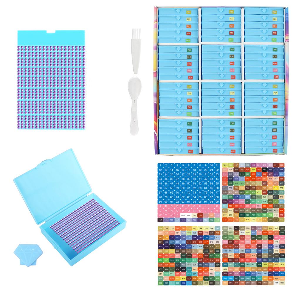 5D DIY Diamond Painting Tray with Spoon & Brush Diamond Painting Tool Tray Diamond Painting Storage Containers Trays for Adults