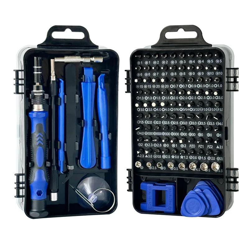 115-in-1 Multifunktionales Präzisionsschraubendreher-Set für DIY-Reparaturen von Telefonen, Laptops, PCs, Uhren und Brillen, Heimwerkstatt