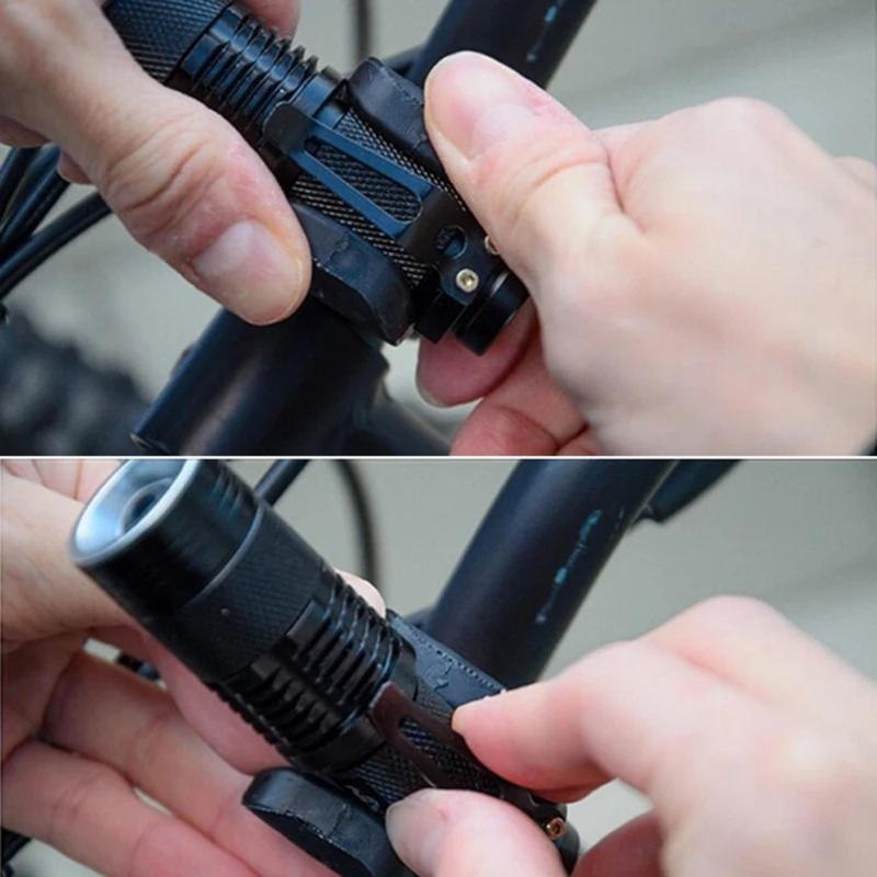 Bicycles Light Mount Holder Bikes Light Brackets For Flashlights And Headlamps With 360 Degree Rotating And Rubber Grip