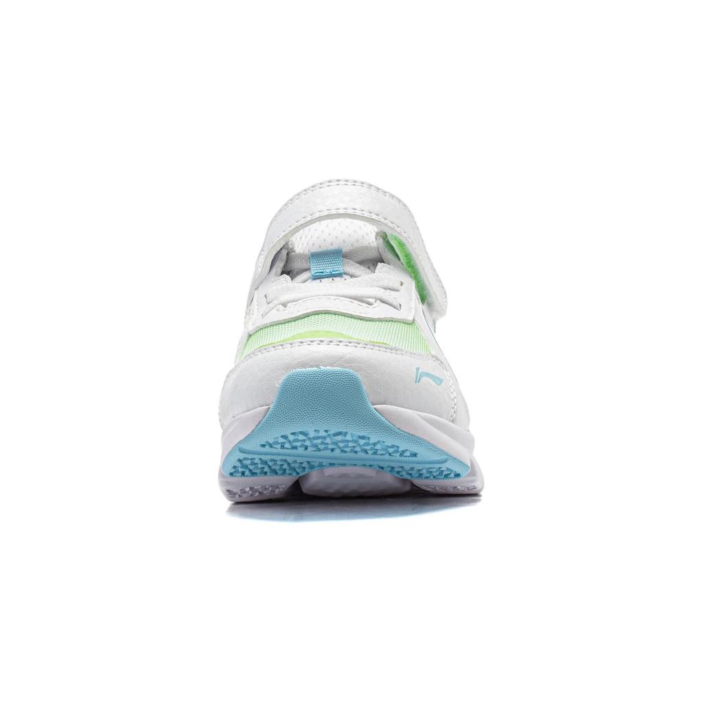 Li Ning Kids Starry Comfortable Casual Shock Absorbing Wear Resistant Low Top Casual Shoes Kids Casual Shoes White Green YKNU028-5