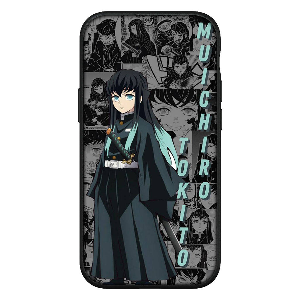 For Samsung Galaxy S24 S23 iPhone 16 15 14 Xiaomi Redmi Note 13 12 11 Plus 9 Pro Max X XR-deksel Muichiro Tokito Kamado Tanjiro Demon Slayer OPPO Huawei