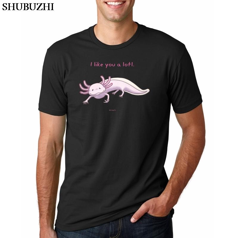 High Quality Summer Cool Unisexs Tshirt Comfortable Unisex Tee Shirt Funny Male Tops Axolotl Plus Size Male T