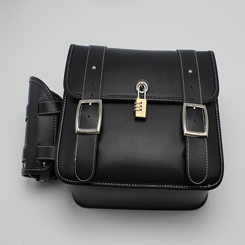 Pair Universal Motorcycle Accessories Side Saddle Bags Hanging Bag Waterproof Saddle Tool Side Bag Luggage with Lock For Harley