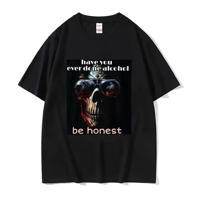 I Am Afraid of Talking To Women T-Shirts Hard Skeleton Meme Unisex Women Print Tee Cotton T Shirt Oversized Short Sleeve Tshirt