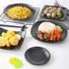 Jiuyue Mei Black Melamine Round Hot Pot & BBQ Serving Plate