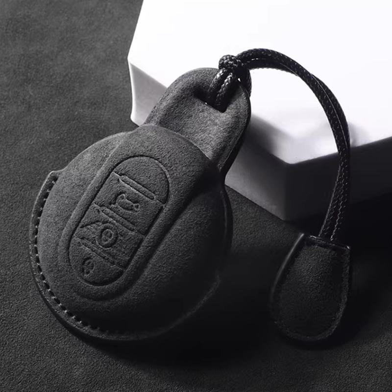 Wildleder Kunstleder Autoschlüssel Hülle Abdeckung Für Mini Cooper R56 Countryman Clubman One R57 R58 Cabrio R60 R61 Serie Schlüsselanhänger Schutz