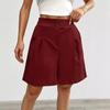 2026 Summer High-Waist Solid Color Women's Shorts - European & American Style
