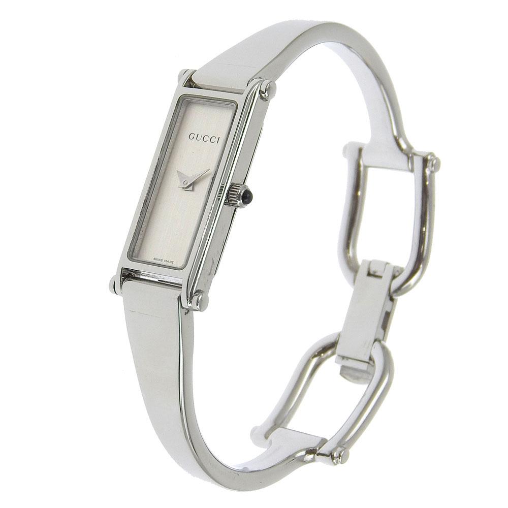 Gucci Watches 1500L SilverDial Stainless Steel Quartz Analog Display Women Used