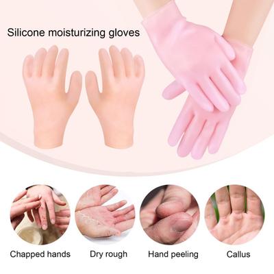 2 paia di guanti idratanti impermeabili riutilizzabili a prova di perdite elastici riparatori ammorbidenti per mani secche e screpolate guanti da spa in gel per lozione da donna