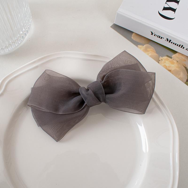 

Новая Мода Черная Сетка Бант Заколка для Волос Женская Ретро Простая Заколка-Автомат со Стразами для Затылка Боковая Заколка Аксессуары для Волос