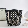 New Women's Knitted Shoulder Bag Large Capacity Bucket Bag for Shopping Commute Crossbody