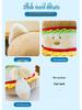 Adorable Dudu Cat Hamburger Plush Toy - Creative Cat Doll Children's Companion Gift