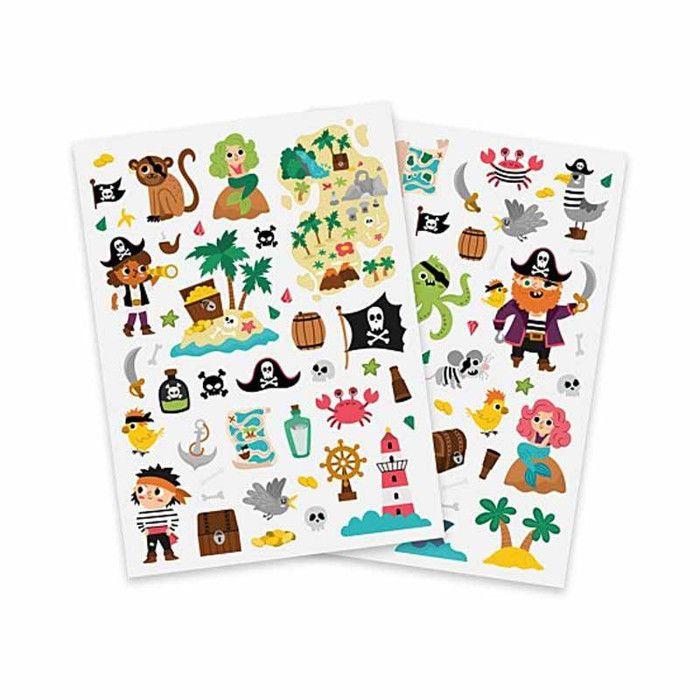 Gommettes - CTOP - Pirates - 86 pièces - 0,8 à 8,6 cm - Mixte