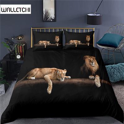 Luxus 3D Tier Tiger Lion Print Home Living Komfortable Bettbezug-Set Kissenbezug Bettwäsche-Set Queen und King EU/US/AU/UK Größe