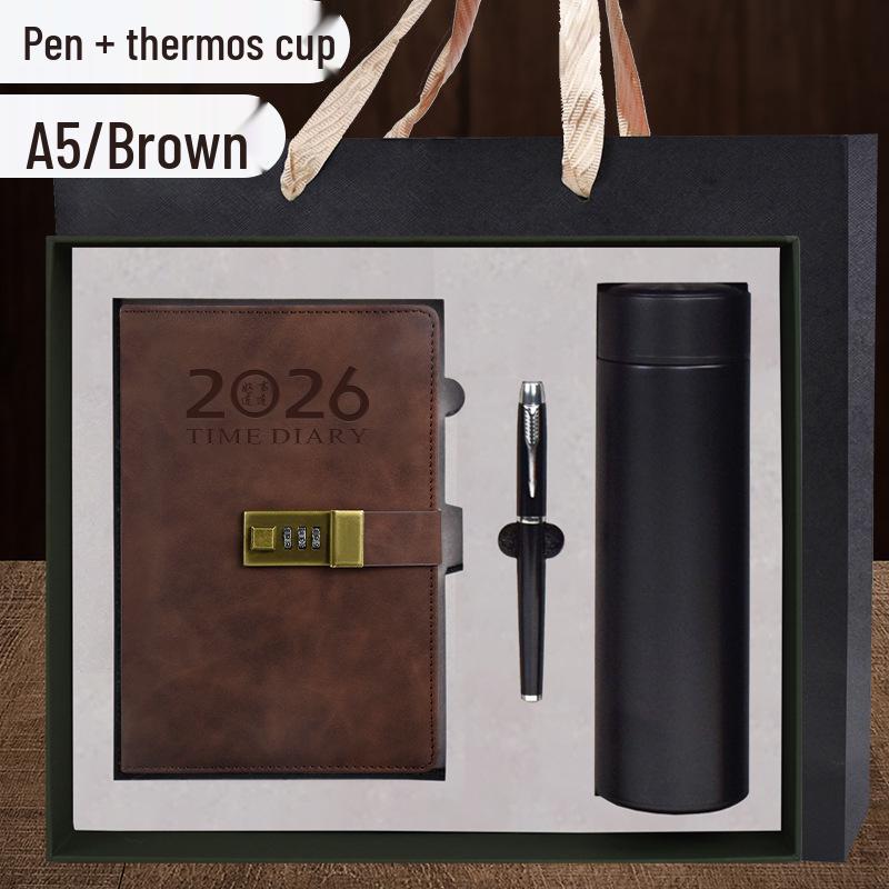 2026 Daily Diary and Password Keeper - Custom Logo, Thick Pages for Effective Time Management