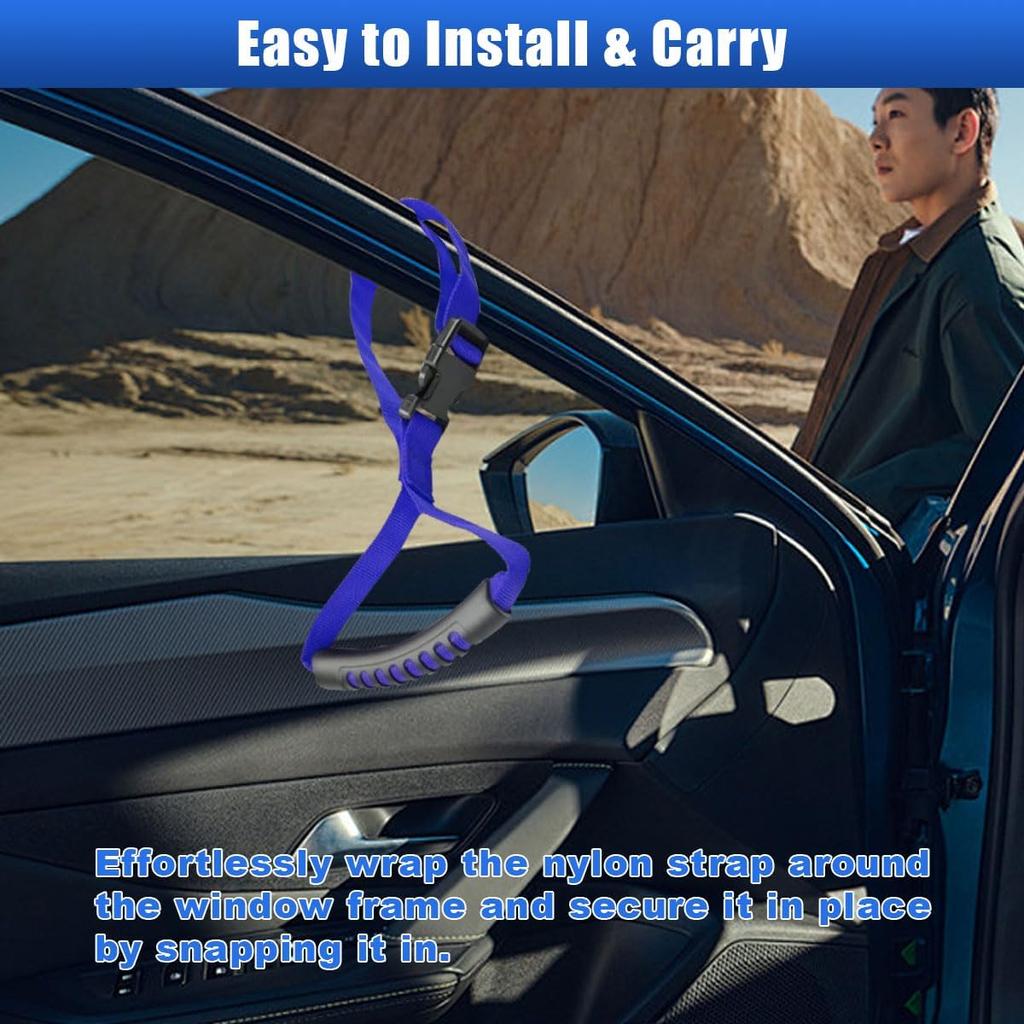 Car Grab Handle, Adjustable Standing Aid Safety Handle, Portable Vehicle Nylon Grip Handle for Elderly Disabled, Vehicle Support Grab Bar Mobility