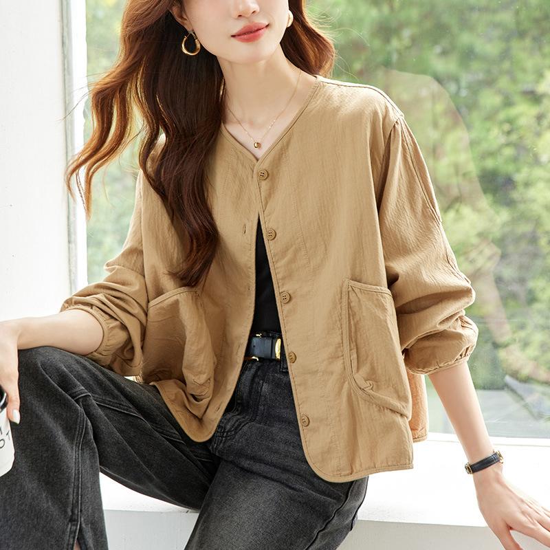 Women's new coat design sense simple loose versatile fashion niche short coat
