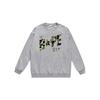 BAPE-Style Heavyweight Cotton Crewneck Sweatshirt Mens Oversized Streetwear Pullover Fall