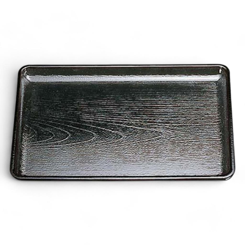Keyaki Kaiseki Tray 39cm Lacquerware Made In Dishwasher Safe J-kitchens Heat-Resistant (Tray/Obon) Black, Non-Slip, (1.5 Ft) (ABS Resin), Japan,