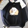 Mikiny Bubble Tea Broskvová Kočka Kawaii Potisk Mikina Ženy Harajuku Streetwear Kreslený Vzor O-Výstřih Top Oblečení