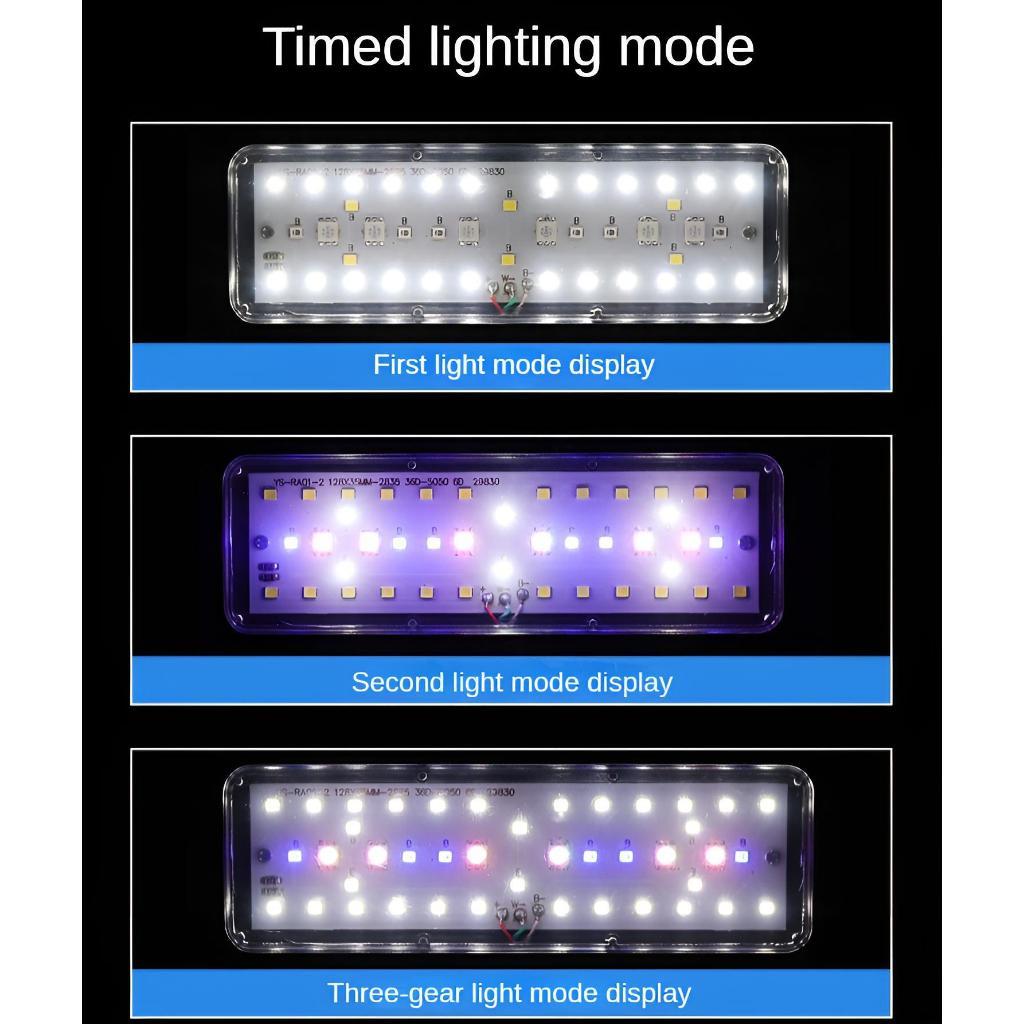360° Smart Dimming Fish Tank Small Clip Lamp RGB Modes Full Spectrum Aquarium Light Flexible Adjustment Fish Tank Light