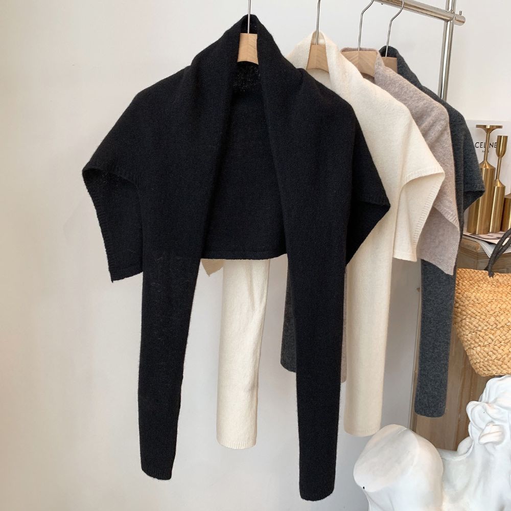 Cloak Knitted Neck Wrap Cape Large Wraps Elegant Large Scarves Scarf Accessories