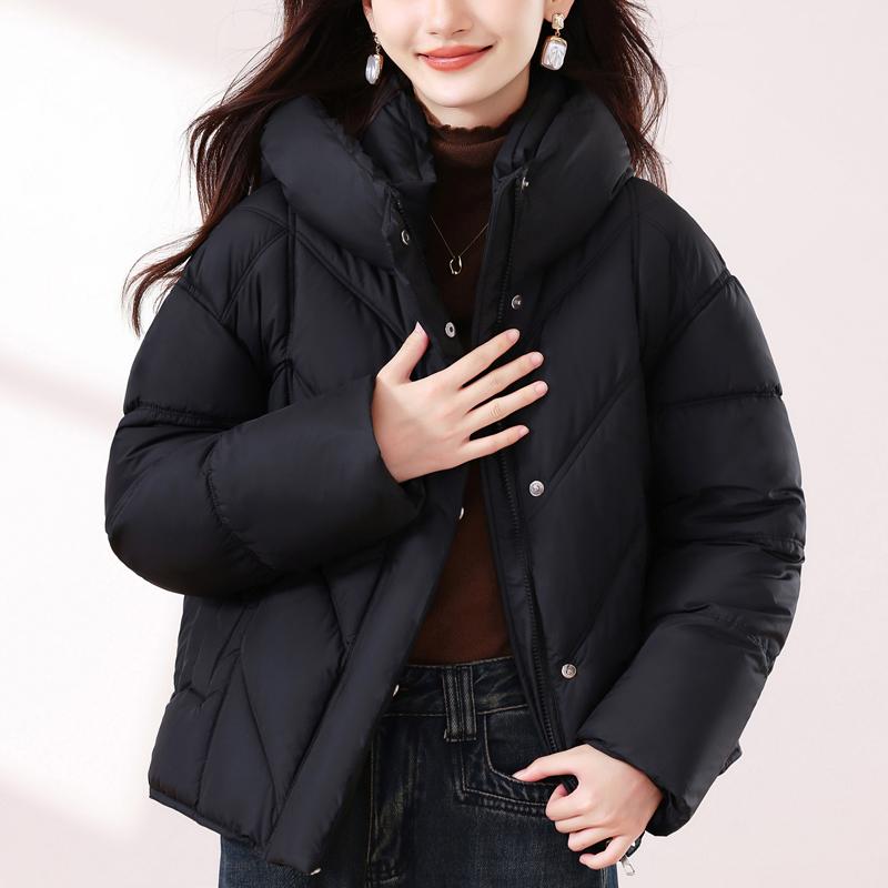 Fashion Winter Jackets Woman Short Parkas Hooded Plus Size Loose Thick Warm Outerwears Women's Coats