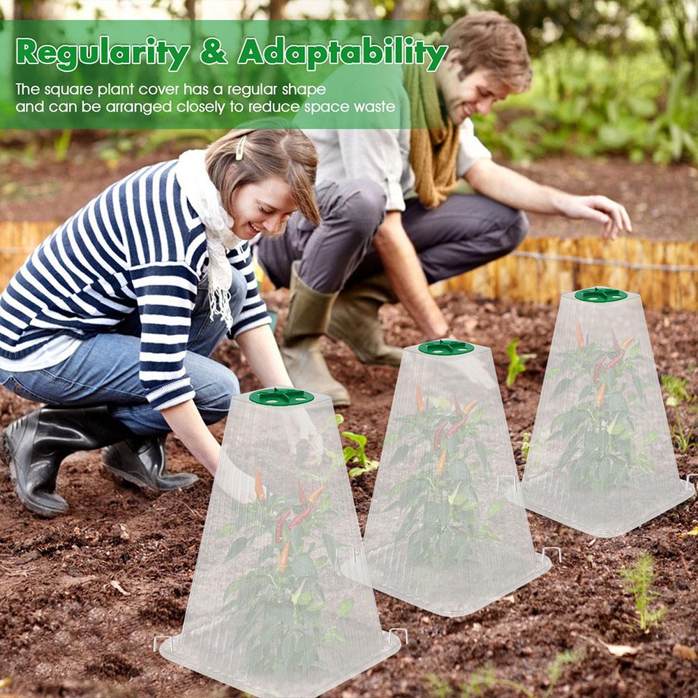 20-Pack Heavy-Duty Reusable Garden Cloches with Adjustable Vent Covers - Frost Protection & Animal Pest Deterrent for Plants