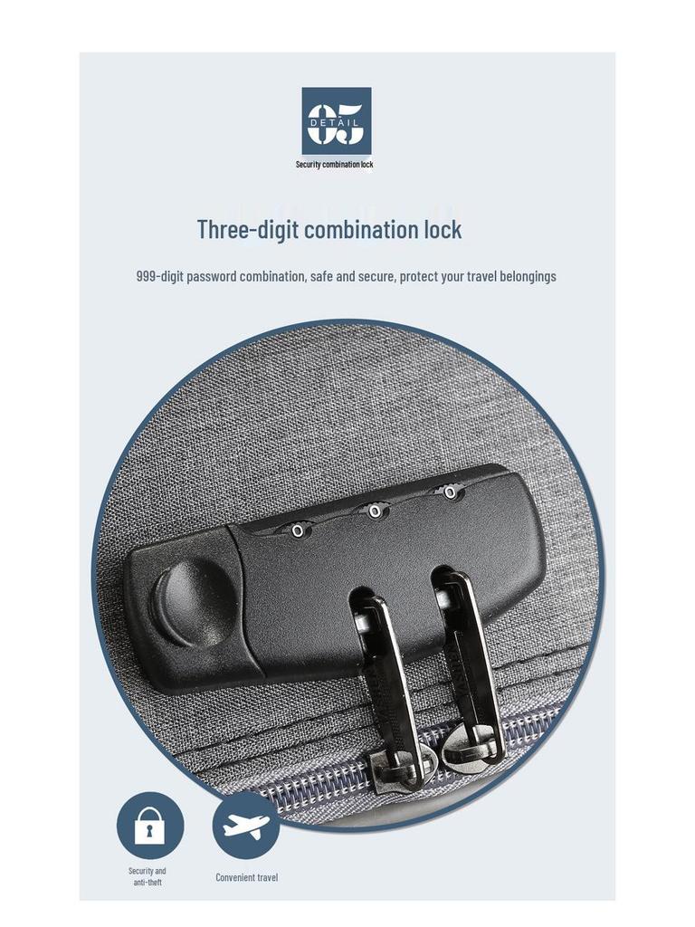 Valiză durabilă din pânză Oxford cu roți universale, capacitate mare (24-28 inch), Troller cu parolă pentru bărbați și femei.